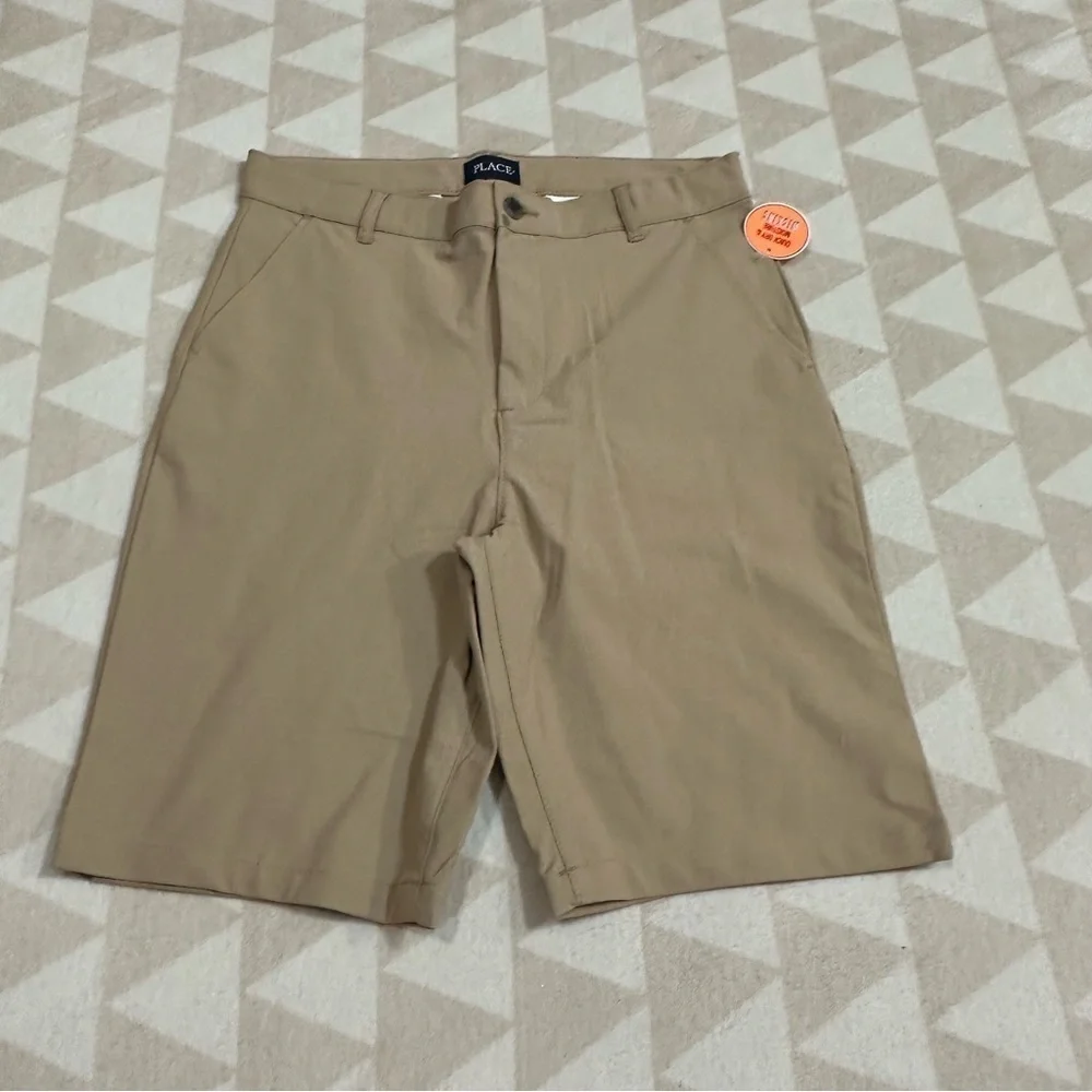 The Children’s Place Boys Uniform Quick Dry Premium Chino Shorts - Tan